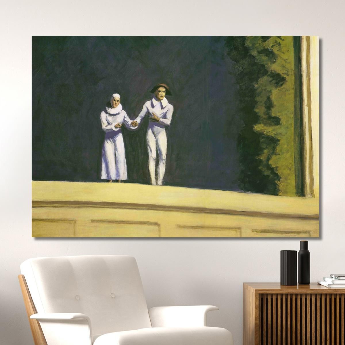 Two Comedians Edward Hopper eho45 canvas print 