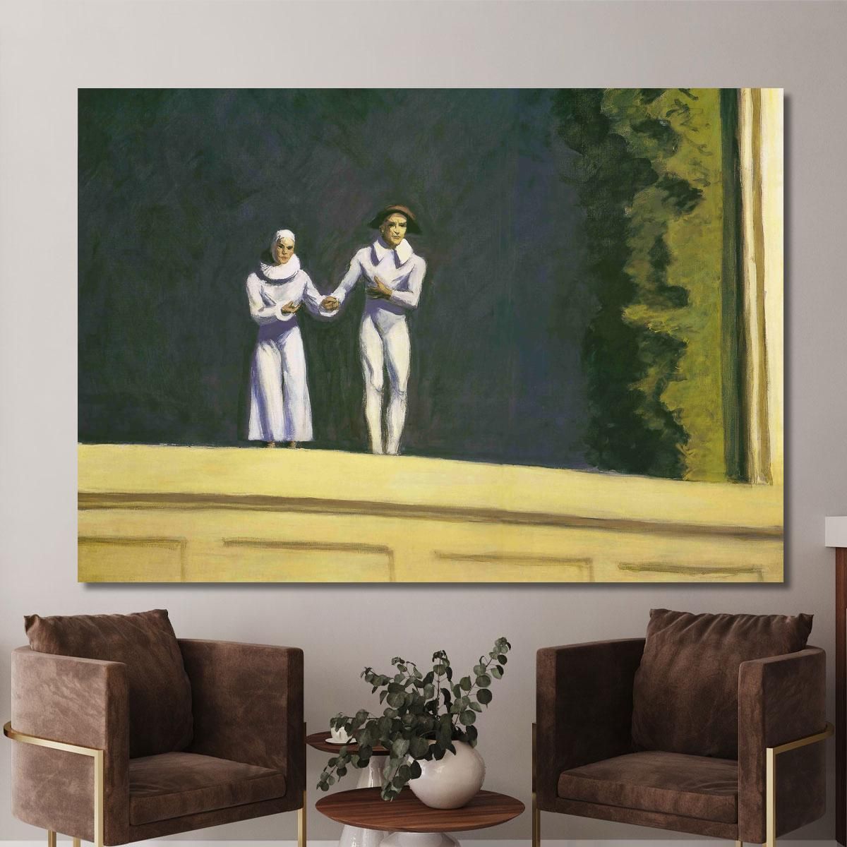 Two Comedians Edward Hopper eho45 canvas print 