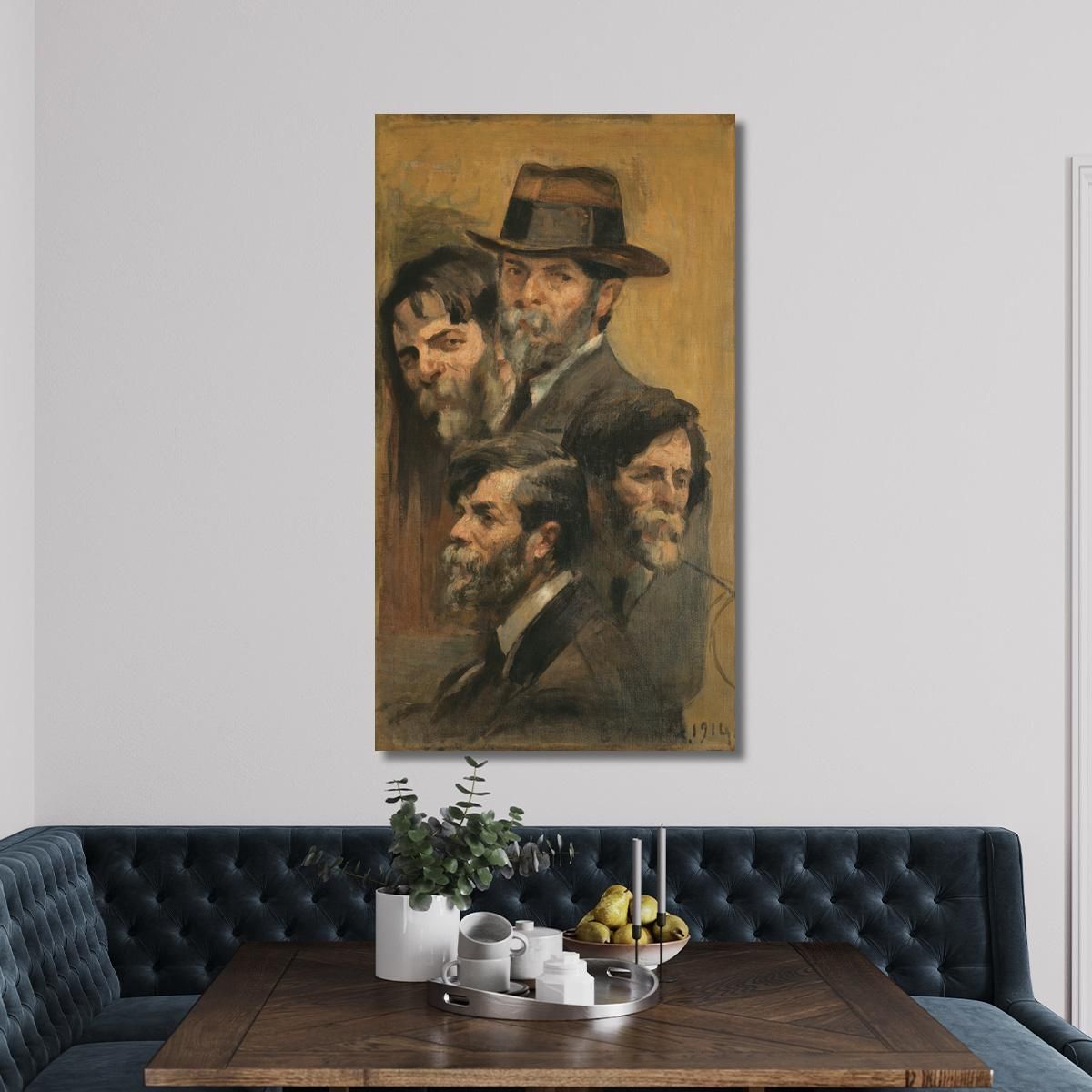 Self-Portrait In Four Positions Eliseu Visconti evs11 canvas print 