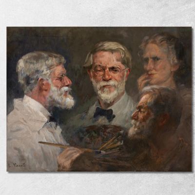 Self-Portrait In Three Positions Eliseu Visconti evs12 canvas print 