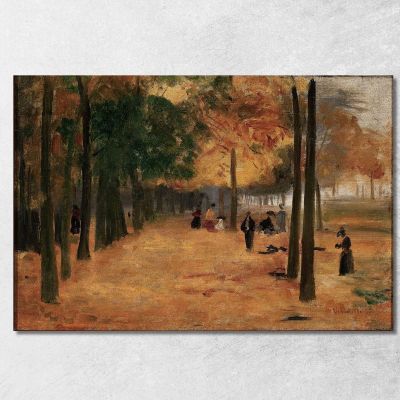 Corner Of Luxembourg Autumn Eliseu Visconti evs15 canvas print 