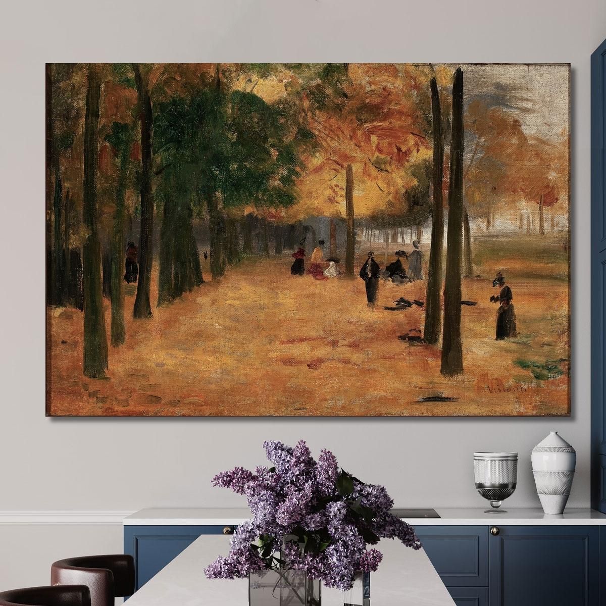 Corner Of Luxembourg Autumn Eliseu Visconti evs15 canvas print 