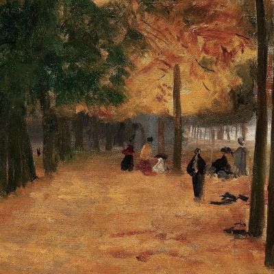 Corner Of Luxembourg Autumn Eliseu Visconti evs15 canvas print