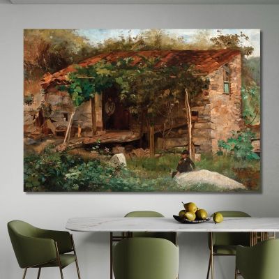 Cottage At The End Of Flamengo Beach Eliseu Visconti evs16 canvas print 