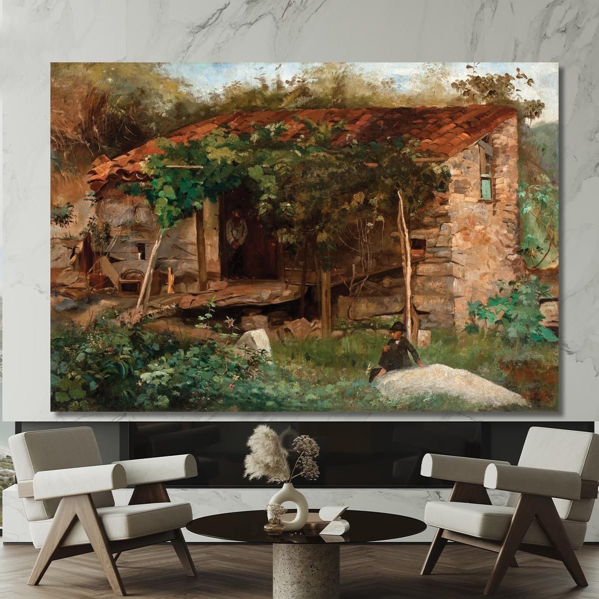 Cottage At The End Of Flamengo Beach Eliseu Visconti evs16 canvas print 