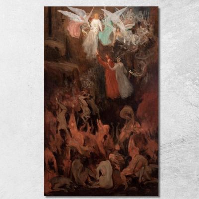 Dante And Virgil Ascending To Paradise Eliseu Visconti evs19 canvas print 