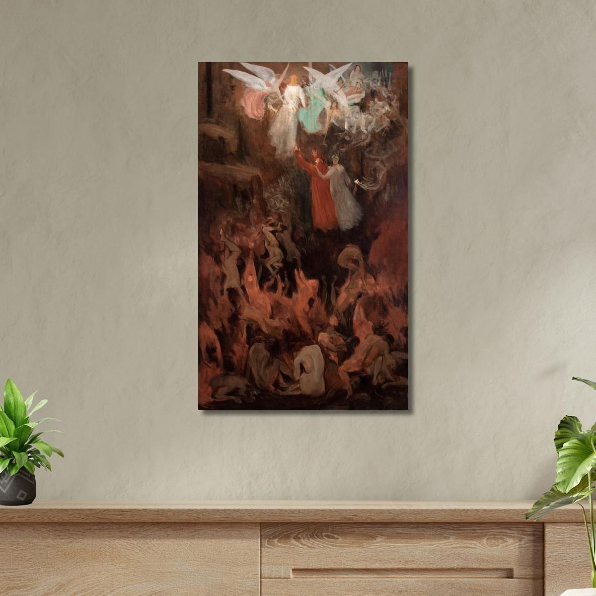 Dante And Virgil Ascending To Paradise Eliseu Visconti evs19 canvas print 