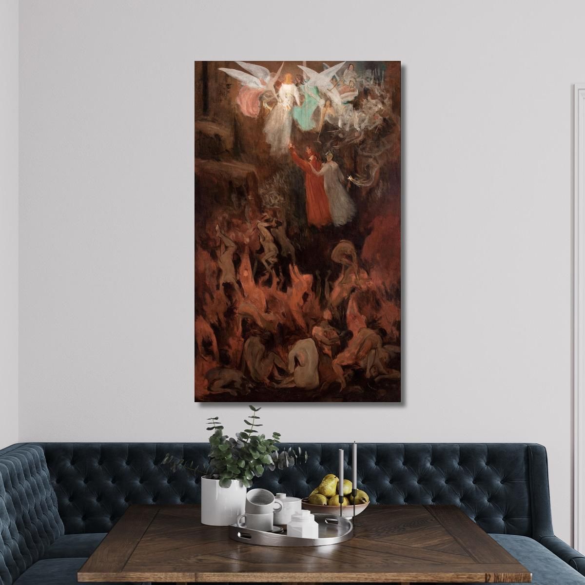 Dante And Virgil Ascending To Paradise Eliseu Visconti evs19 canvas print 