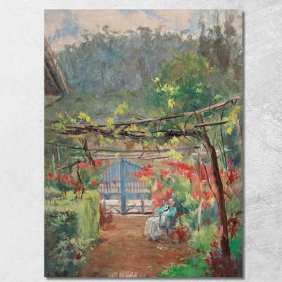 Rest In My Garden Eliseu Visconti evs20 canvas print 