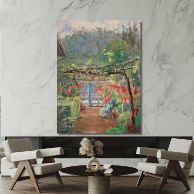 Rest In My Garden Eliseu Visconti evs20 canvas print 