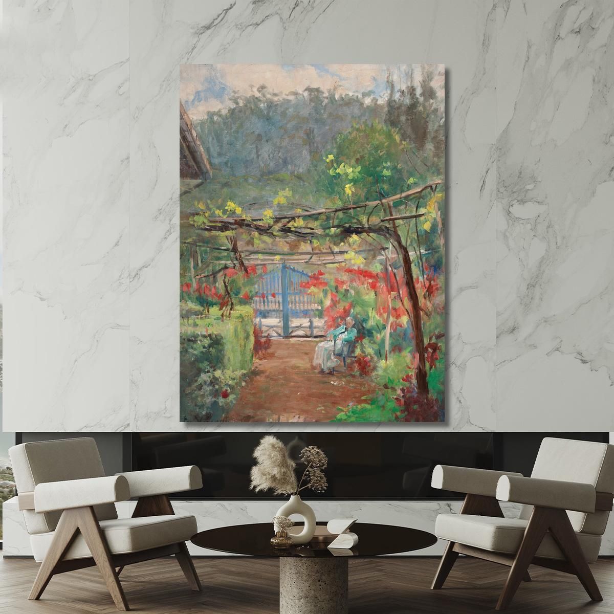 Rest In My Garden Eliseu Visconti evs20 canvas print 