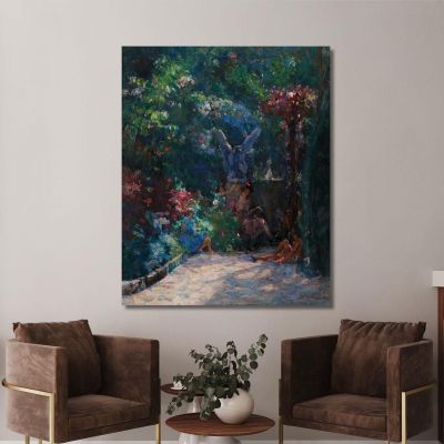 Lesson In My Garden Eliseu Visconti evs29 canvas print 