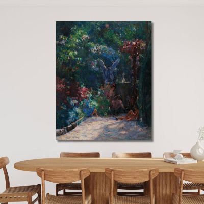 Lesson In My Garden Eliseu Visconti evs29 canvas print 