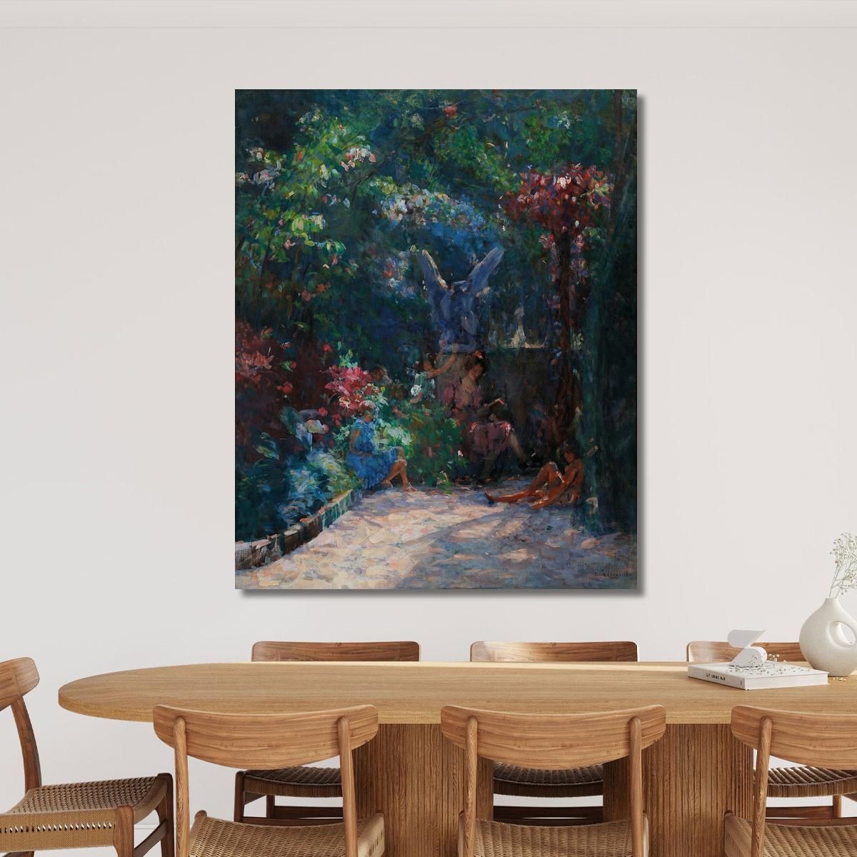 Lesson In My Garden Eliseu Visconti evs29 canvas print 