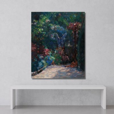 Lesson In My Garden Eliseu Visconti evs29 canvas print 