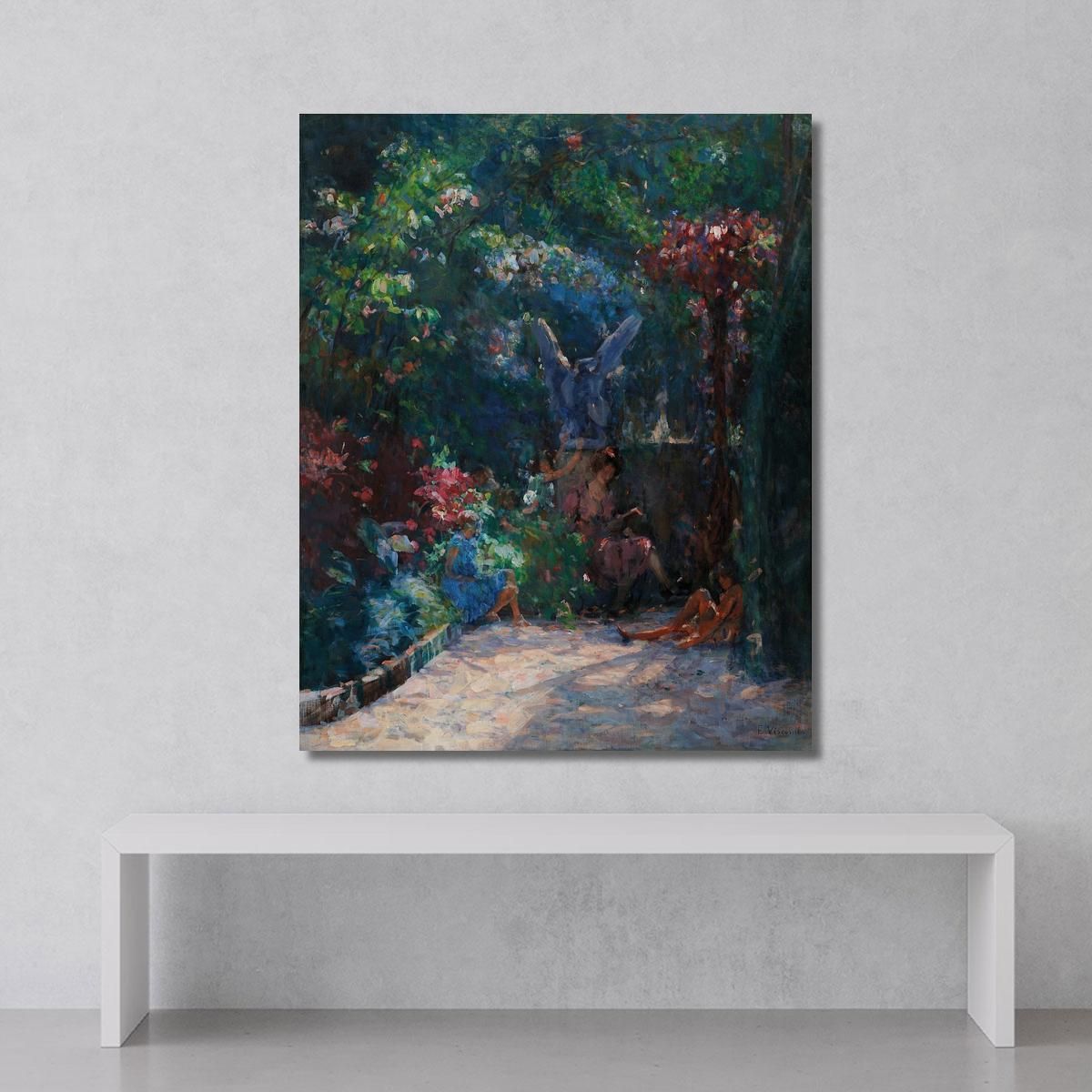 Lesson In My Garden Eliseu Visconti evs29 canvas print 
