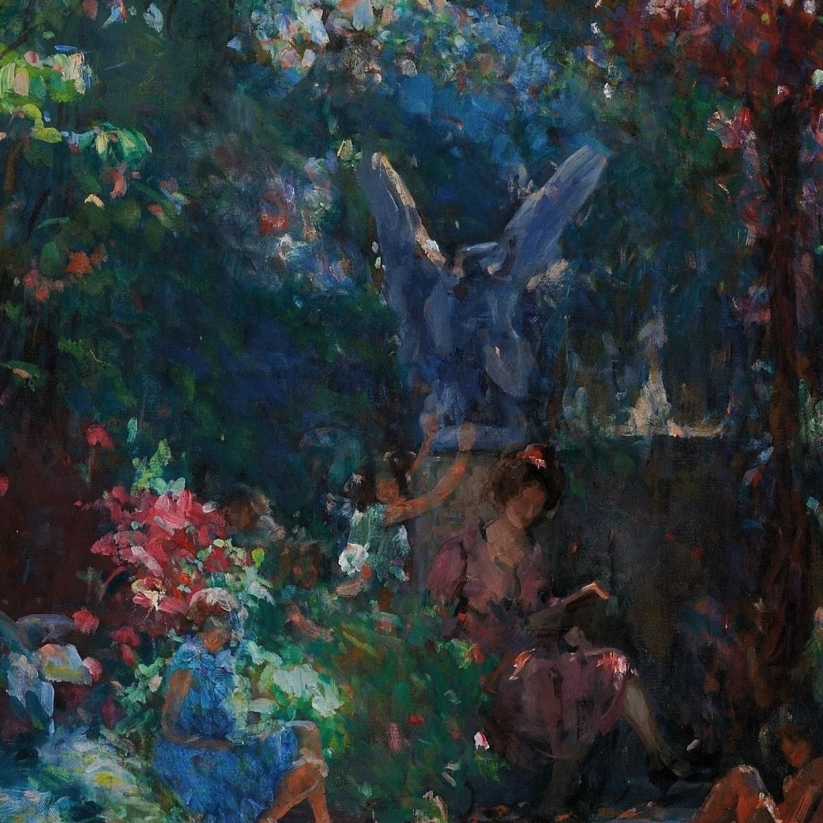 Lesson In My Garden Eliseu Visconti evs29 canvas print