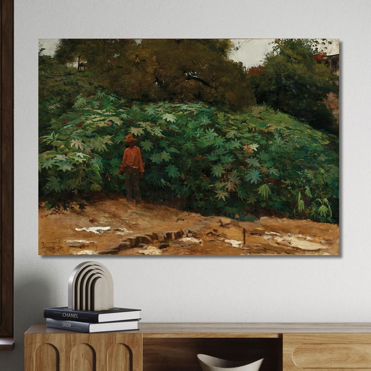 Castor Bean Plants In The Hill Of Sao Bento Eliseu Visconti evs30 canvas print 
