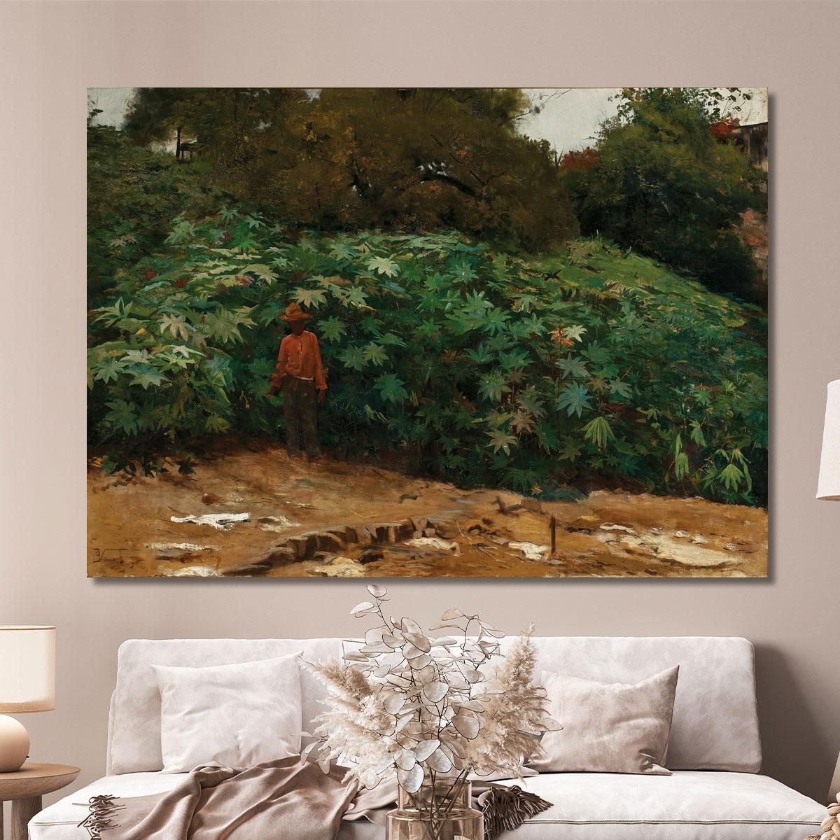Castor Bean Plants In The Hill Of Sao Bento Eliseu Visconti evs30 canvas print 