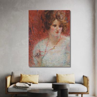 The Necklace Eliseu Visconti evs46 canvas print 