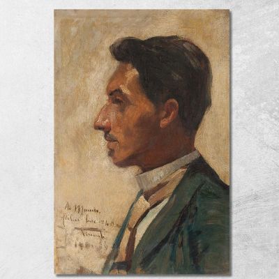 Portrait Of Macedo Eliseu Visconti evs63 canvas print 