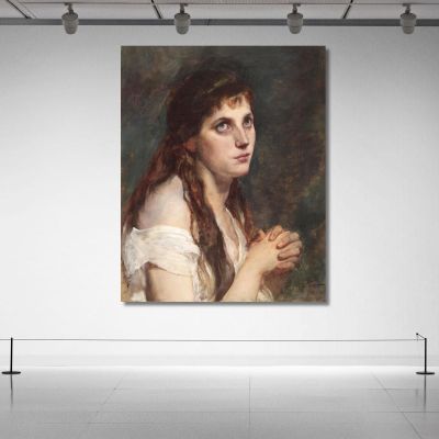 Girl With Folded Hands Francesco Hayez fhy4 canvas print 