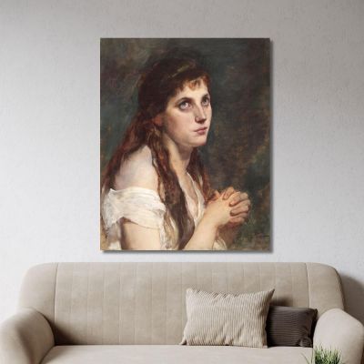 Girl With Folded Hands Francesco Hayez fhy4 canvas print 