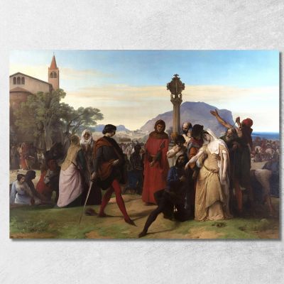 The Sicilian Vespers Francesco Hayez fhy5 canvas print 