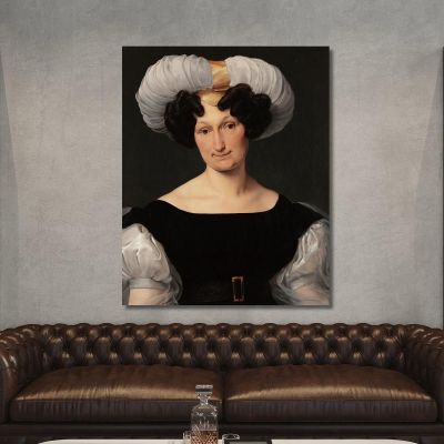 Portrait Of Francesca Majnoni D’Intignano Francesco Hayez fhy11 canvas print 