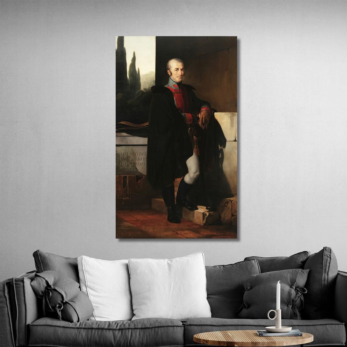 Portrait Of Giovanni Battista Birago Francesco Hayez fhy12 canvas print 