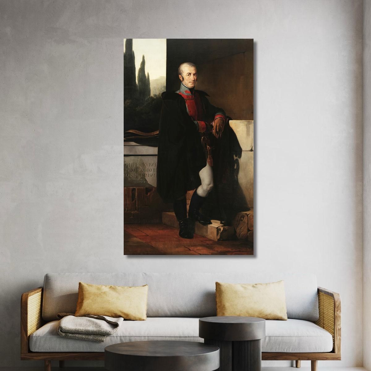 Portrait Of Giovanni Battista Birago Francesco Hayez fhy12 canvas print 