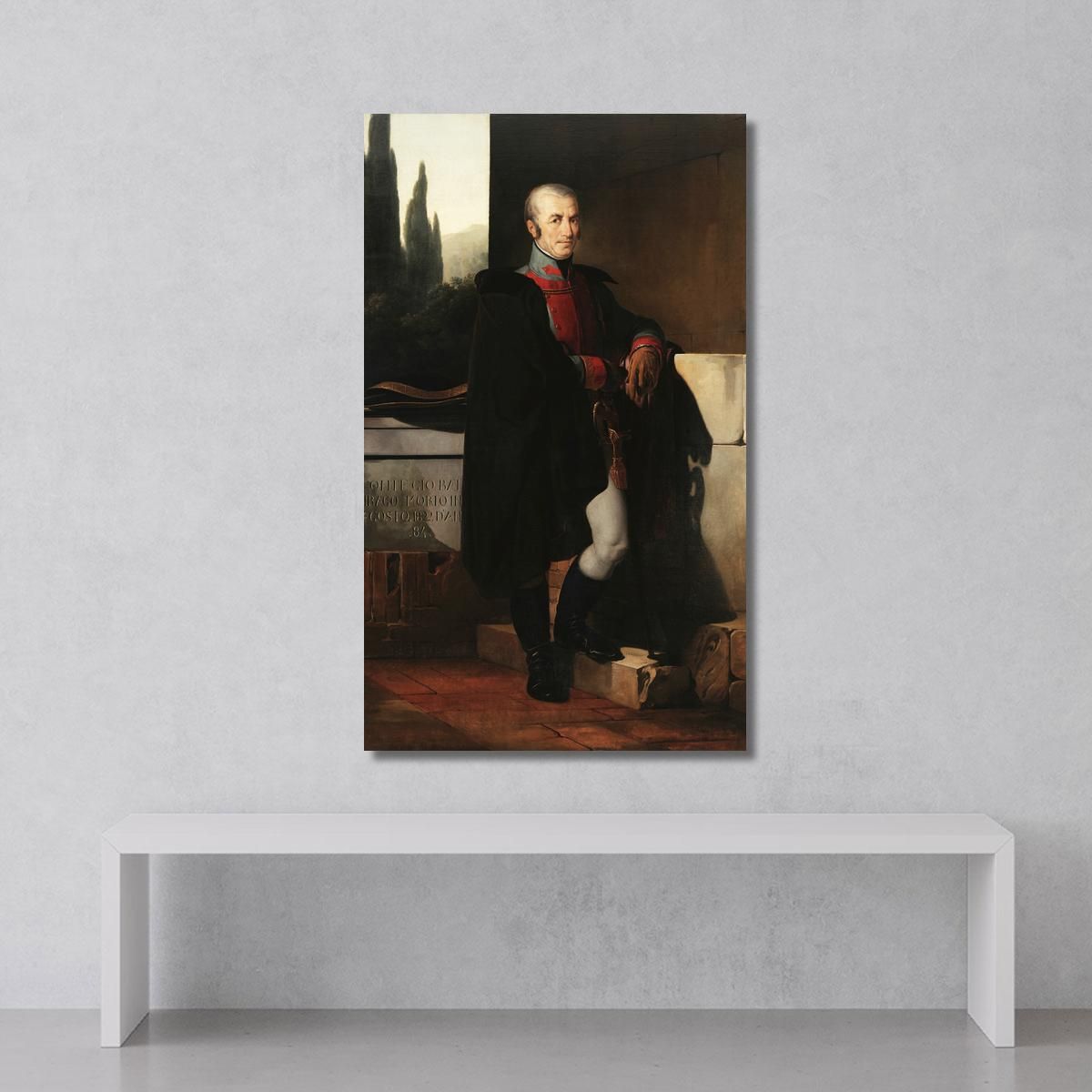 Portrait Of Giovanni Battista Birago Francesco Hayez fhy12 canvas print 