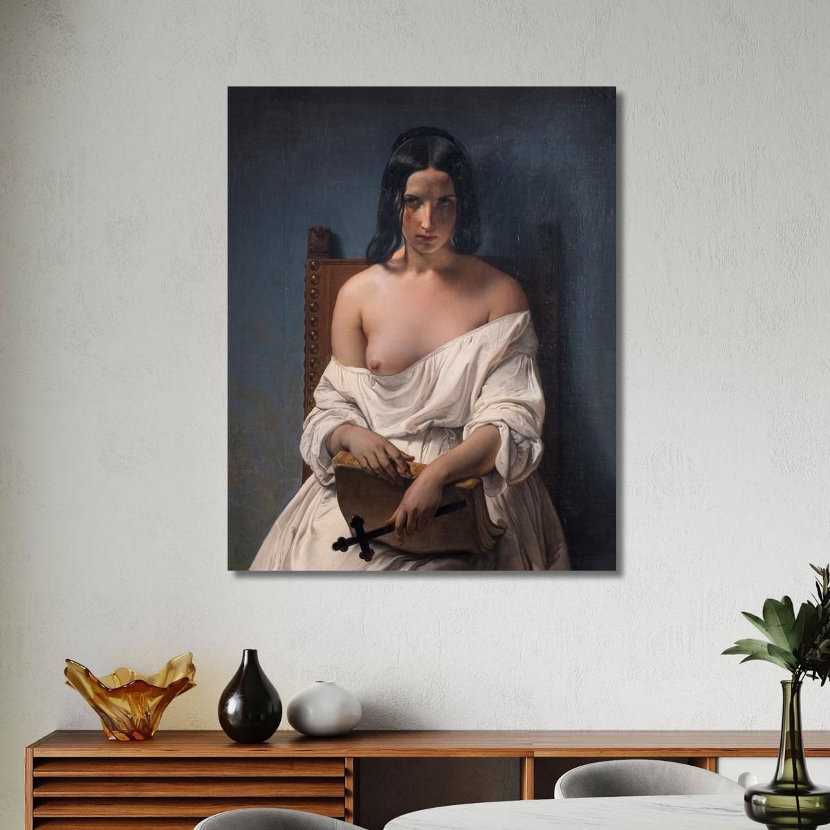 Meditation Francesco Hayez fhy34 canvas print 