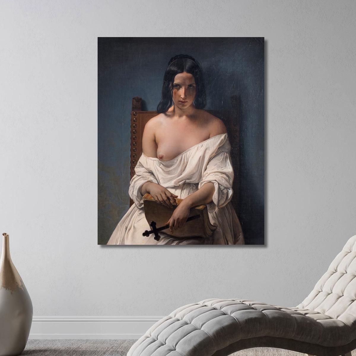 Meditation Francesco Hayez fhy34 canvas print 