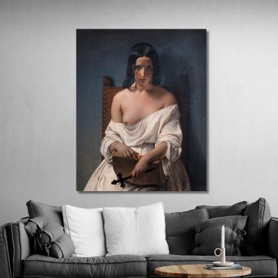 Meditation Francesco Hayez fhy34 canvas print 