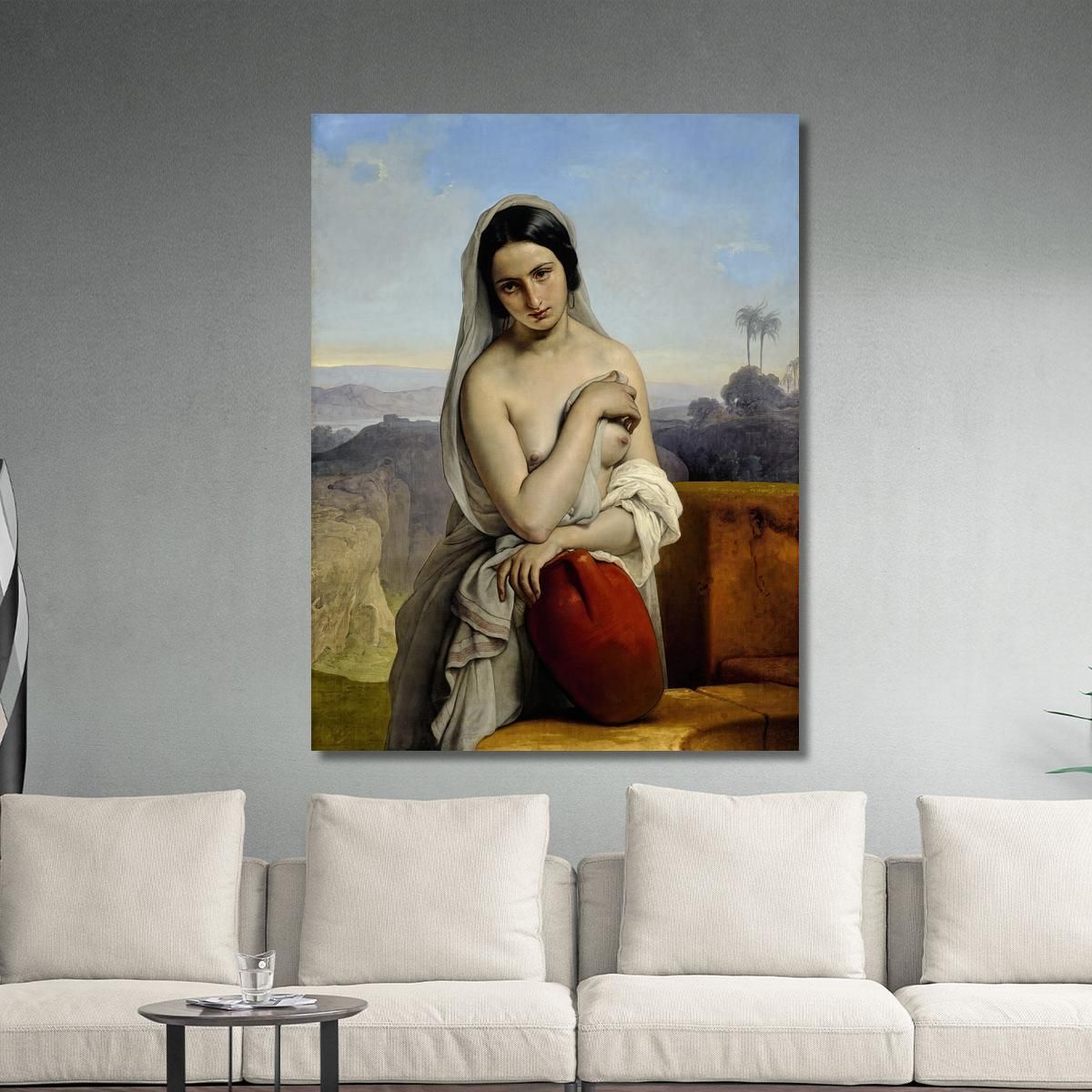 Rebecca At The Well Francesco Hayez fhy40 canvas print 