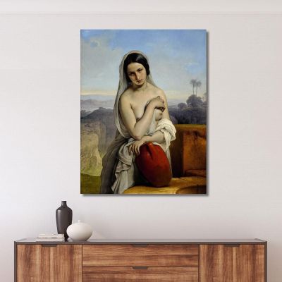 Rebecca At The Well Francesco Hayez fhy40 canvas print 