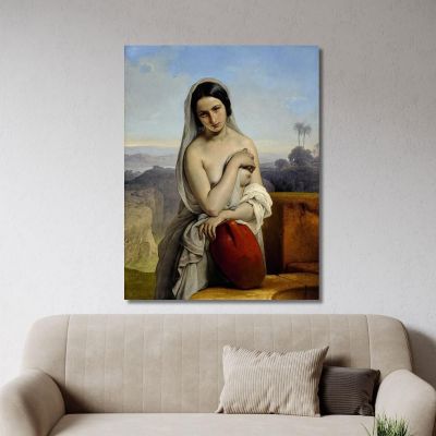 Rebecca At The Well Francesco Hayez fhy40 canvas print 