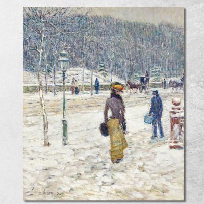 New York Street Frederick Childe Hassam fch10 canvas print 