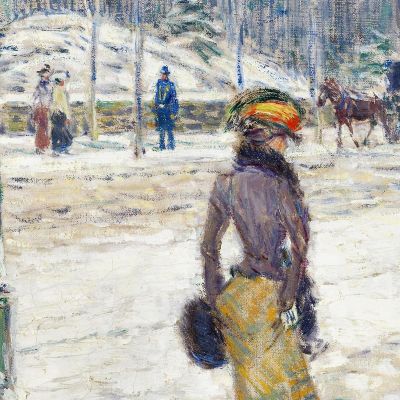 New York Street Frederick Childe Hassam fch10 canvas print