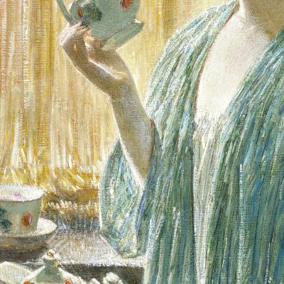 Strawberry Tea Set Frederick Childe Hassam fch16 canvas print