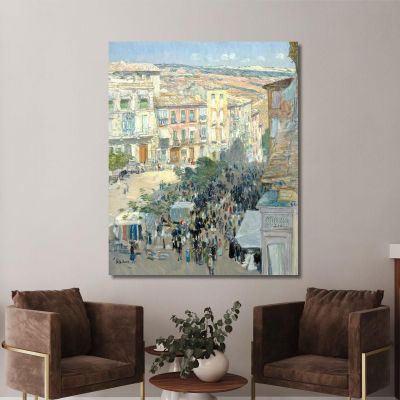 View Of A Southern French City Frederick Childe Hassam fch26 canvas print 