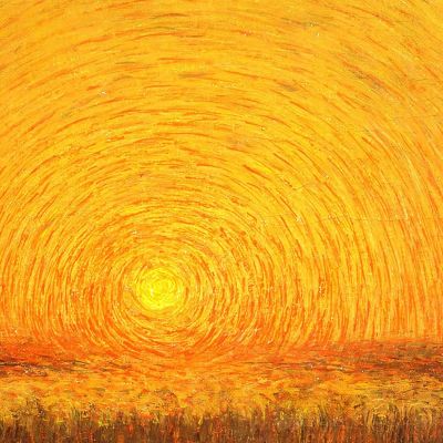 Flock At Dawn Gaetano Previati gpr3 canvas print