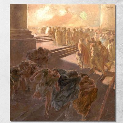 Driving The Merchants Out Of The Temple Gaetano Previati gpr10 canvas print 