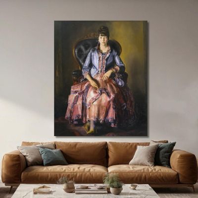 Emma In A Purple Dress George Bellows gbl5 canvas print 