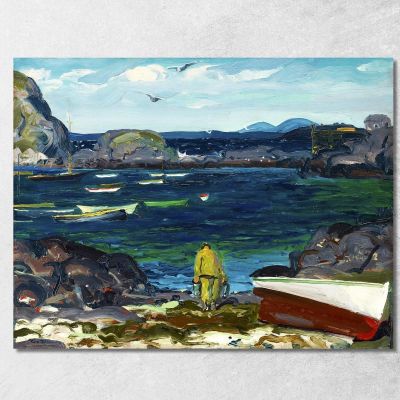 The Harbor Monhegan Coast Maine George Bellows gbl21 canvas print 