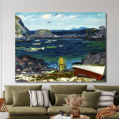 The Harbor Monhegan Coast Maine George Bellows gbl21 canvas print 