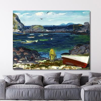 The Harbor Monhegan Coast Maine George Bellows gbl21 canvas print 