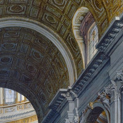 Interior Of Saint Peter'S Rome Giovanni Paolo Pannini gpp12 canvas print