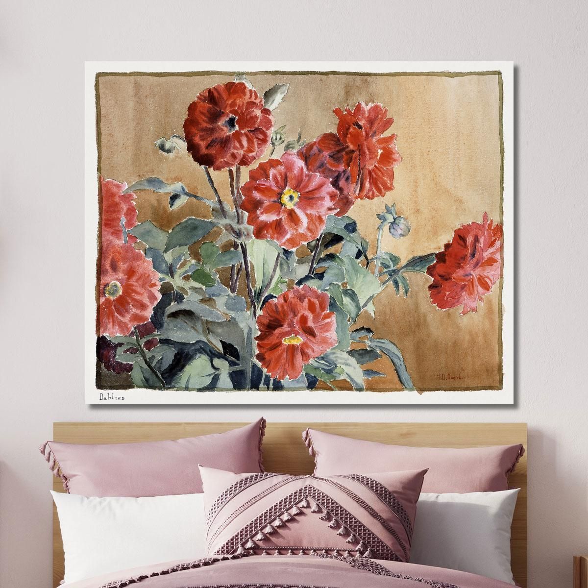 Dahlias 1915 Hannah Borger Overbeck hbo6 canvas print 